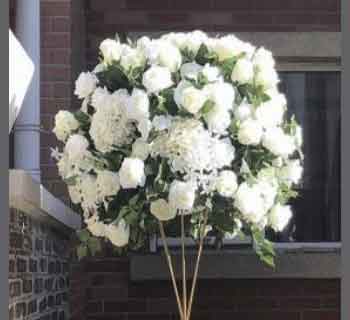 FLEURS BLANCHES CENTRE DE TABLE