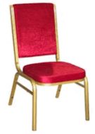 Chaise Matériau: métal + coussin en velours rouge