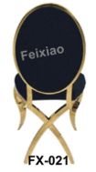 Chaise pour adulte Matériau: acier inoxydables doré + polyuréthane noir Coussin