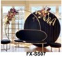 Canapé 3 places Matériau: Métal doré + velours noir Coussin