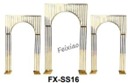 Ensemble de 3 toiles de fond en acier inoxydable doré