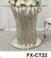 Table à gâteaux Matériau: Acier inoxydable argenté + Plateau en verre transparent