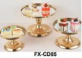 Ensemble de 3 pièces de centre de table en métal doré